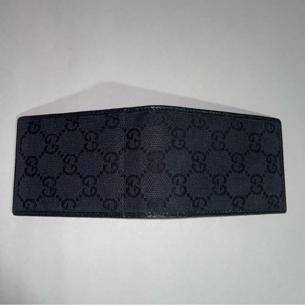 Gucci Vintage GG Canvas Pocket Notepad Case w Pen Monogram Card Holder Luxury